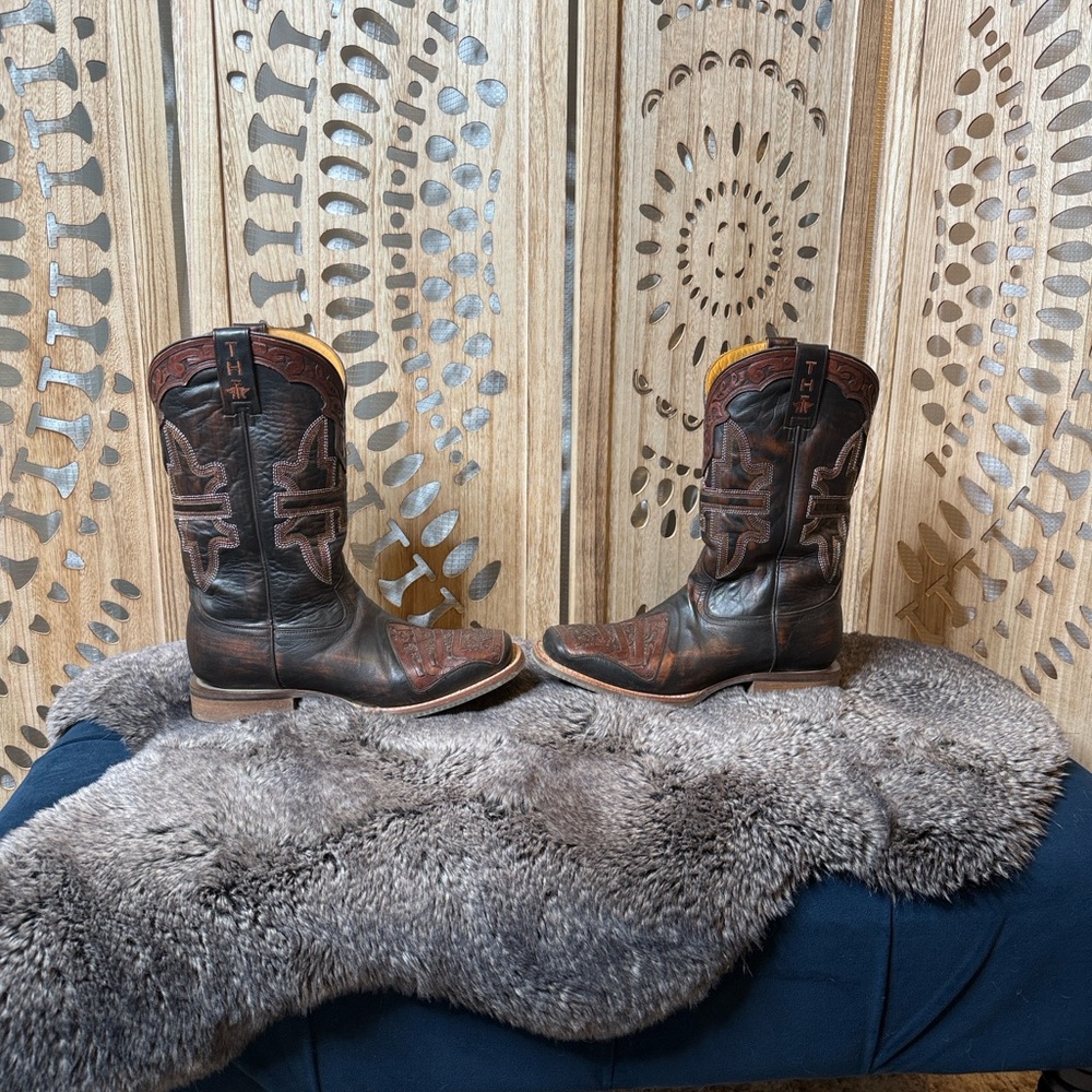 Tin Haul Western Leather Boots - Brown - Picture 11 of 11